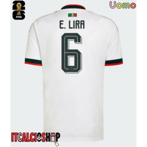 Messico Erik Lira #6 Seconda Maglia Mondiali 2026 Manica Corta